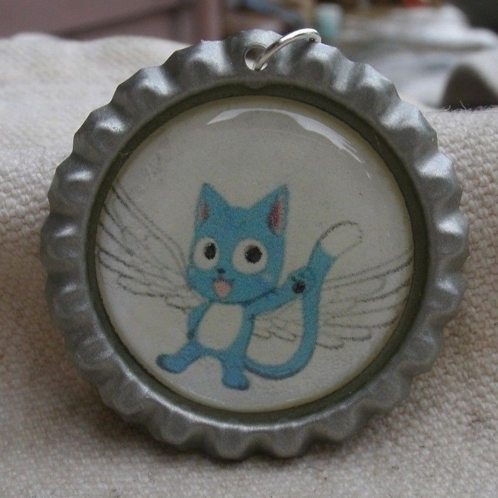 Fairy Tail Happy the Cat Necklace